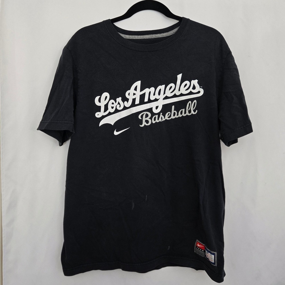 NIKE Los Angeles Baseball LA Dodgers Team T Shirt Mens L Genuine Merch Dark Blue